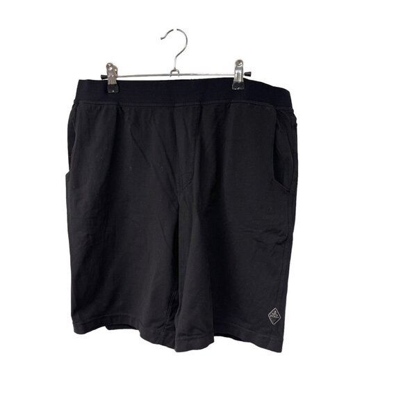 Prana Breathe Pull On Elastic Waist Shorts Men’s Size Large Lightweight Black - Picture 1 of 4